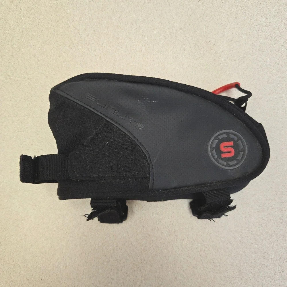VTG Sunlite Top Tube Bike Bag Cycling Black Small Frame Storage Pouch Accessory